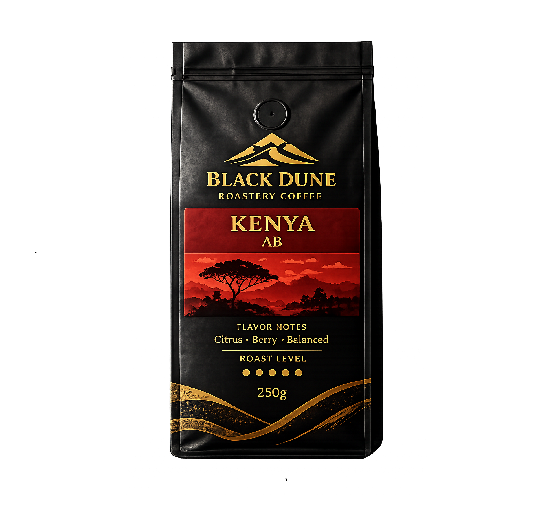 black dune kenya ab coffee – 250g black dune kenya ab coffee – 250g
